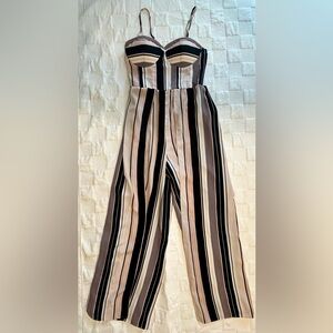 Bustier Top Split Leg Jumpsuit